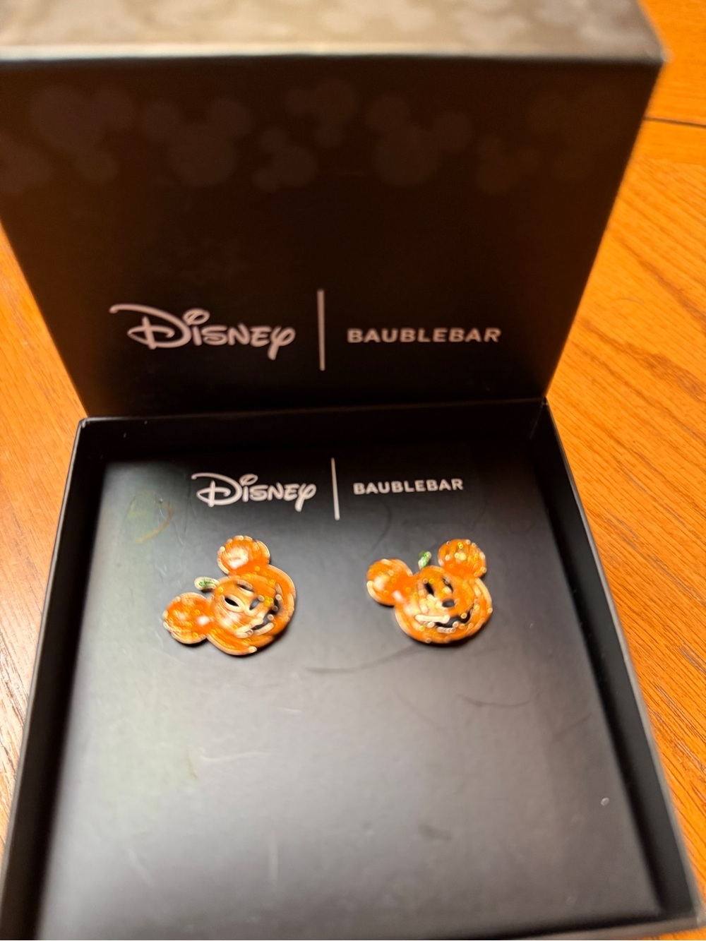 BaubleBar Orange Pumpkin Mickey Stud Earrings
